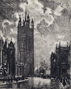 Wieża Wiktorii autorstwa Joseph Pennell