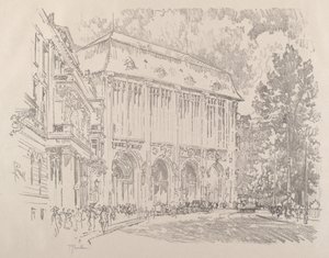 Wertheim, Leipziger Platz, Berlin autorstwa Joseph Pennell