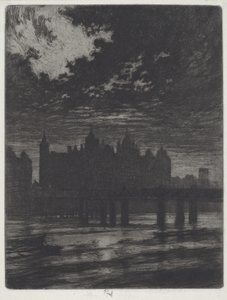 Sąd Whitehall autorstwa Joseph Pennell
