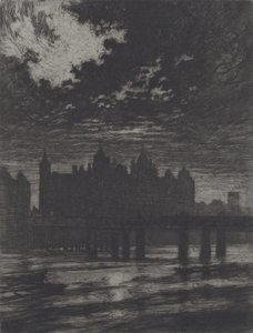 Sąd Whitehall, 1903. autorstwa Joseph Pennell