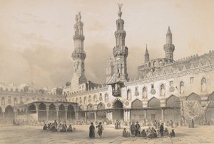 22. Dziedziniec meczetu el Ahzar, Kair, 1843.