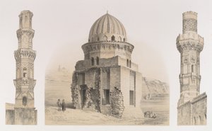 87. Groby i minarety, Kair, 1843. autorstwa Joseph Philibert Girault De Prangey