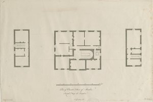 Sala Sandona - Plan piętra komory: sztych, nd [1769-1771] (druk) autorstwa Joseph Pickford
