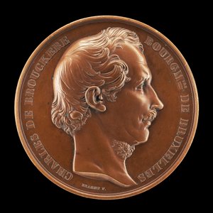 Charles de Brouckère, 1796-1860, burmistrz Brukseli 1848 [awers], 1854. autorstwa Joseph Pierre Braemt