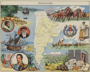 Argentyna (druk kolorowy) autorstwa Joseph Porphyre Pinchon