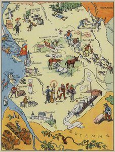 Aunis Et Saintonge-Angoumois-Poitou (litografia kolorowa) autorstwa Joseph Porphyre Pinchon