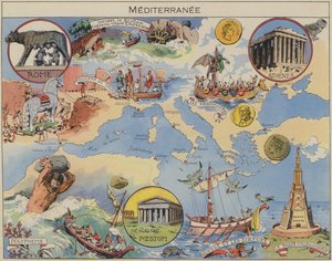 Mediterranee (litografia kolorowa) autorstwa Joseph Porphyre Pinchon