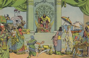 Salomon w swojej chwale (kolorowa litografia) autorstwa Joseph Porphyre Pinchon