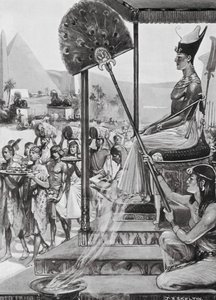 Złożenie hołdu Ramzesowi II, XIX dynastia (litografia) autorstwa Joseph Ratcliffe (after) Skelton