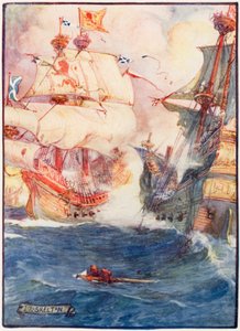 د سکاټلینډ او انګلیس پولي ترمینځ سمندري جګړه autorstwa Joseph Ratcliffe Skelton
