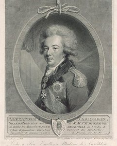Portret hrabiego Aleksandra Lwowicza Naryszkina 1760-1826, 1801 autorstwa Joseph Saunders