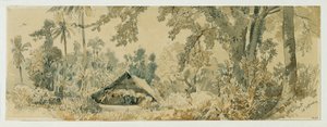 Rodzima chata na wyspie Puinipet (Ponape), Wyspy Caroline autorstwa Joseph Selleny