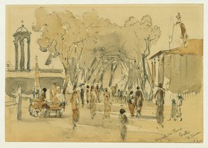 Droga do bramy w Point de Galle na Cejlonie (Sri Lanka) autorstwa Joseph Selleny