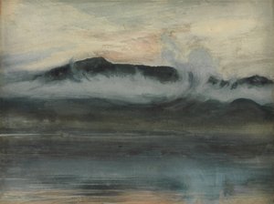 Coniston i Staruszek (Akwarela) autorstwa Joseph Severn