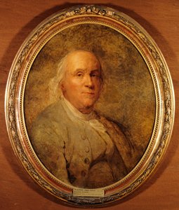 Francuzi:  Benjamin Franklin (1706-1790) autorstwa Joseph Siffred Duplessis