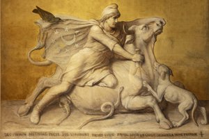 Niezwyciężony Bóg Mitra, koniec XIX-początek XX wieku (malarstwo) autorstwa Joseph Stallaert