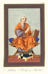 Aldhelm, biskup Sherborn c639-709 ,1851 (grawerowanie)