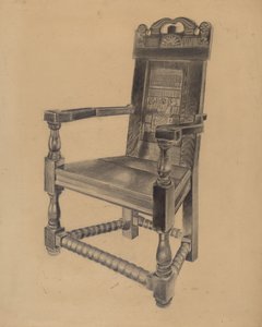Rzeźbione krzesło autorstwa Joseph Sudek