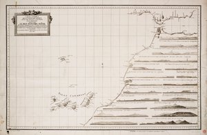 Mapa zachodniego wybrzeża Afryki i Wysp Kanaryjskich autorstwa Joseph Varelay Ulloa