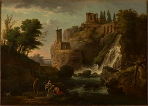 Francuski: Les Cascatelles de Tivoli Tivoli Landscape autorstwa Joseph Vernet