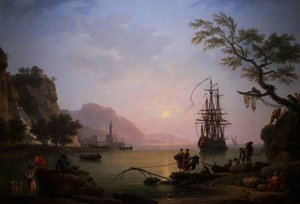 Widok na port o poranku (rano) autorstwa Claude Joseph Vernet