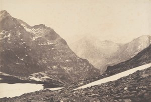 Widok na część Maladetta i góry ze szczytu portu Vénasque, 1853.