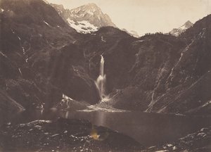 Widok na jezioro Oo lub Seculejo, Bagnère de Luchon, 1853.