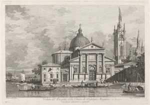 Widok prospektu kościoła S. Giorgio Maggiore, 1742 r.