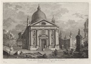 Prospekt Kościoła Św. Różaniec znany jako Gesuati autorstwa Joseph Wagner after Canaletto