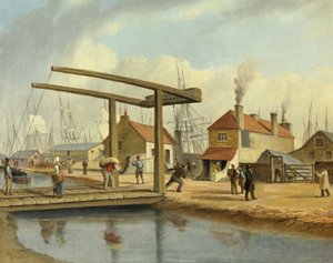 Kanał Monmouthshire w Newport, 1800-1850 autorstwa Joseph Walter