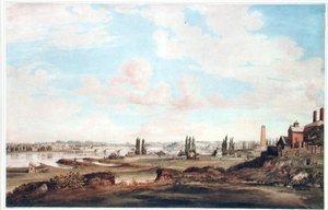 Widok na Filadelfię i rzekę Schuylkill, ok. 1816 (akwarela na papierze) autorstwa Joseph Watson