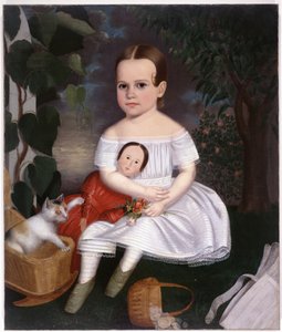 Portret dziewczynki z Nowej Anglii autorstwa Josepha Whitinga Stock
