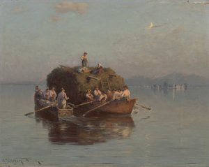 Łódź z sianem na Chiemsee