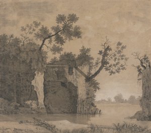 Krajobraz z ruinami autorstwa Joseph Wright of Derby