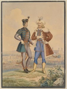 Huzar i Osman przed miastem autorstwa Joseph Zahradniczek the Elder