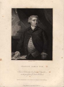 Charles James Fox (1749-1806), grawerowane przez Johna Williama Cooka (grafika) autorstwa Joshua (after) Reynolds