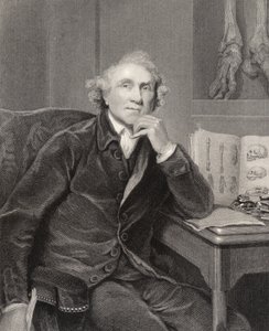 John Hunter, grawerowane przez G.H. Adcock, z „Narodowej Galerii Portretów, tom V”, wydana ok. 1835 r. (lito) autorstwa Joshua (after) Reynolds
