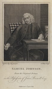 Samuel Johnson, angielski pisarz i leksykograf (grafika) autorstwa Joshua (after) Reynolds