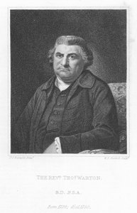 Wielebny Thomas Warton, angielski historyk literatury krytyk i poeta (grafika) autorstwa Joshua (after) Reynolds