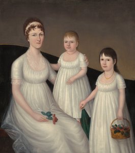 Grace Allison McCurdy Pani Hugh McCurdy i jej córki, Mary Jane i Letitia Grace, c1806.