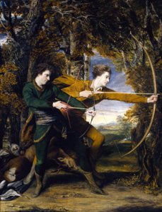 Pułkownik Acland i lord Sydney: łucznicy autorstwa Joshua Reynolds