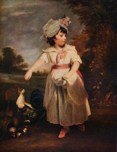 Lady Catherine Pelham Clinton karmi swoje kurczaki, 1781 1931 autorstwa Joshua Reynolds