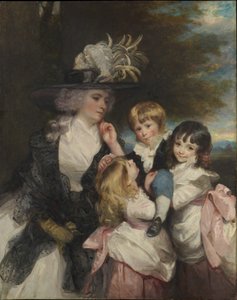 Lady Smith Charlotte Delaval i jej dzieci George Henry, Louisa i Charlotte, 1787. autorstwa Joshua Reynolds
