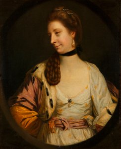 "Lady Sondes"" Obraz Sir Joshua Reynoldsa (1732-1792) - 1764 - Olej na płótnie, wym. 76,4x60,3 cm Museo Lazaro Galdiano, Madryt autorstwa Joshua Reynolds