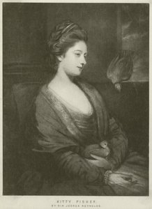 Portret Kitty Fisher (grawiura) autorstwa Joshua Reynolds