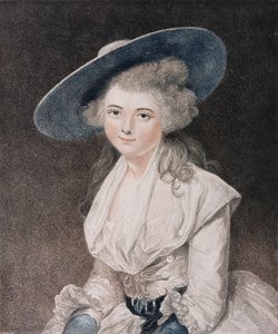 The Honorable Miss Bingham (zm.1831) grawerowane przez Francesco Bartolozzi (1727-1815) wydane przez E.M. Diemar, 1786 (Grawerowanie kropkowane) autorstwa Joshua Reynolds