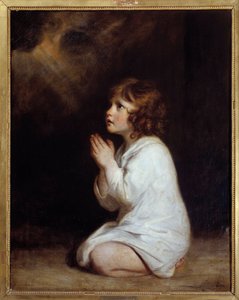 Mały Samuel na obrazie modlitewnym Joshua Reynolds (1723-1792) 1777 Nd. 0,89x0,7 m Montpellier musee Fabre - Modlący się niemowlę Samuel. Obraz Joshuy Reynoldsa (1723-1792)
