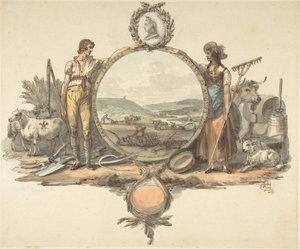 Projekt na frontyspis, ca. 1793. autorstwa Josiah Boydell