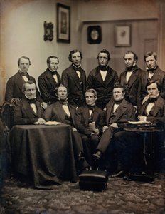 Bostońscy prawnicy lub duchowni , ca. 1850. Twórcy: Josiah Johnson Hawes, Albert Sands Southworth. autorstwa Josiah Johnson Hawes, Albert Sands Southworth