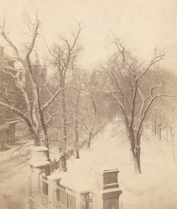 Scena śnieżna w Bostonie